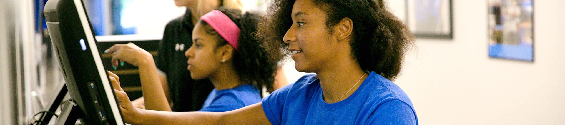 Photo of student using computer