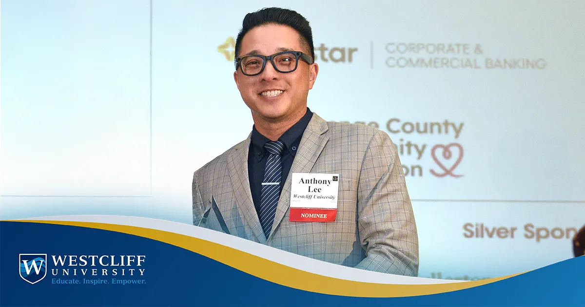 Dr. Lee Honored with OCBJ Excellence in Entrepreneurship Award for Transformational Leadership at Westcliff University