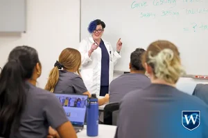 nursing students in class