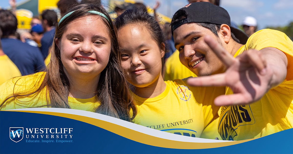 Students and Westcliff athletes participating in Inclusive Sports Day activities at Edison High School in Huntington Beach